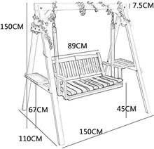KYTGFH Patio Swing Porch Hang Club Bench Chair,Outdoor Patio Swing with Stand,Rocking Chair 2 Person Garden Swing Outside Furniture Patio Swing Outdoor Lounge Chair