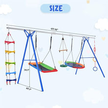 PRODC 5-in-1 Outdoor Toddler Swing Set with Steel Frame