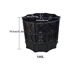 Kitchen Compost Bin, Compost Bin Outdoor Tumbler Compost, 540L(142 Gallons) Extra Large Capacity BPA Free Composting Box All Season Composter for Garden Yard, Can Also be a Pet Fence ,Indoor Compost B