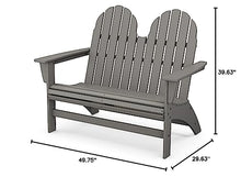 POLYWOOD® Vineyard Bench, Slate Grey