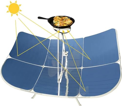 CHIPEL 1800W Solar Cooker Stove Kits, Concentrating Solar Cooker, Outdoor Ovens, with Temperature Control, Effectively Adjust The Reflector to Control Heat