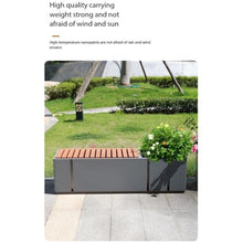 FURUIM2024M Park Planter Bench Planter Bench Outdoor Flower Box for Street