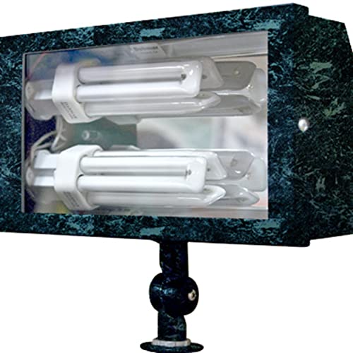 Dabmar Lighting DF5685-VG Flood Light, 64W 2-PL32 120V, Verde Green Finish