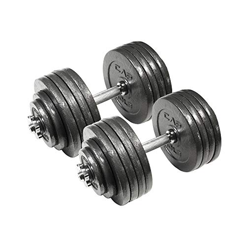 CAP Barbell Adjustable Dumbbell Weight Set Black 200 LB Pair