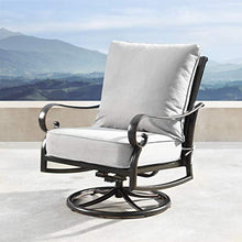 Oakland Living Aluminum 48 in. Rectangular Fire Table Set Four Deep Swivel Rockers, Fire Beads, Lid and Fabric Covers