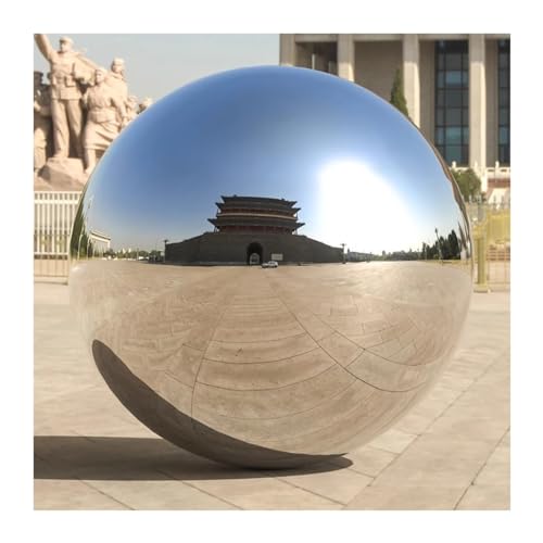 LXBAMKEA Stainless Steel Gazing Ball, Mirror Reflective Balls, Indoor Outdoor Home Yard Lawn Seamless Sphere, Christmas Party Hollow Out Decor Crafts Ornaments, Floating Pond Balls (Color : Silver,