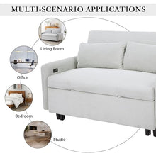 NDPQN 57" Convertible Loveseat Sofa Bed Light Blue
