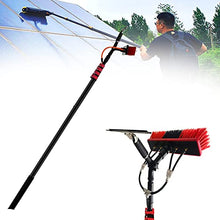 Cleaning Solar Panels Window Cleaning Brush Equipment, Water/Hose Fed Pole, Photovoltaic Panel Cleaning Brush Extendable Cleaner Conservatory Roof 3.6m/12ft
