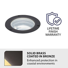 WAC Landscape Lighting, 3in Inground Light Color Changing LED 12V with Bluetooth Smart Control App in Solid Brass Coated with Bronze