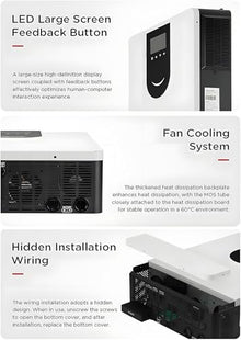 MLYYYDSS All-in-one Solar Hybrid Charger Inverter 1.0-10.2KW, DC 12V/24V/48V to AC 220V Pure Sine Wave Power Inverter, Built in 40-160A MPPT Solar Controller for Off-Grid System 8.2KW