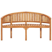 WHOPBXGAD 3 Piece Banana Patio Lounge Set Solid Teak Wood Outdoor Garden Furniture with Weather Resistant Design for Backyard Poolside Relaxation