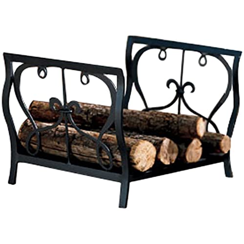 EliteBloom Outdoor Fireplace Firewood Rack Log Store Firewood Rack Indoor Metal Firewood Log Storage Rack Bracket Retro Heavy Duty Firewood Holder Outdoor Fireplace Storage