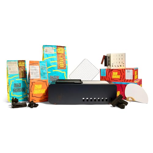 Thaan Charcoal Grill Tabletop Konro Style 31 Inches Black