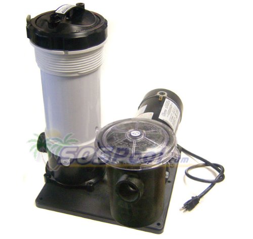 Waterway 520-4010 Complete Pump & Cartridge Filter, 50 Sq Ft Twm, 115V, 1 Hp Cd, 1-Speed, 6' Nema Cord