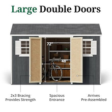 Little Cottage Co. 8x12 Value Workshop Shed with Operable Windows, Outdoor Wood Storage Do-It-Yourself Precut Kit