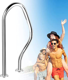 BSNANCA Pool Handrails Non-Slip Swimming Pool Handrail for Indoors and Outdoor Steps Easy Installation, 304 Stainless Steel Swimming Pool Handrails