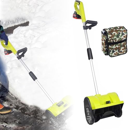 KJLYLPP 1200W Electric Snow Blower, 36×16cm Snow Removal Tool, Rechargeable Shovel Snow Thrower with 4.0Ah Li-ion Battery & Charger, Outdoor Snow Clearing Artifact (BatteryBackpack)