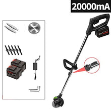 Lawn Mowers Household Lawn Mower Lithium Battery Rechargeable Lawn Mower Household Lawn Mower Lightweight and Convenient Multifunctional Electric Lawn Mower (Red Battery*1) (Red Battery*2)