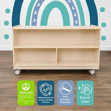 Angeles Double-Sided Storage Bookshelves Wooden