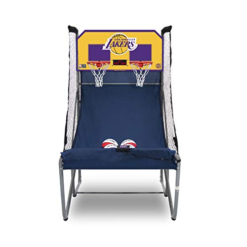 Pop-A-Shot Home Dual Shot Basketball Game Los Angeles Lakers Purple Gold