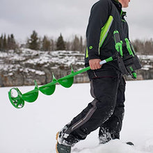 ION ICE FISHING Alpha 8-Inch Gen 3 40V Lithium-ion Electric Ice Auger Green/Black