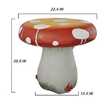 HOUSINGOD 20.8'' High Mushroom Table Over Sized Garden Mushroom Sculpture