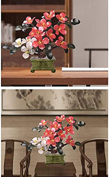 LSHAOBO Artificial Bonsai Tree Fake Plant Decoration, Housewarming Opening Gift 15.7 X 2.3 X 12.6 Inches