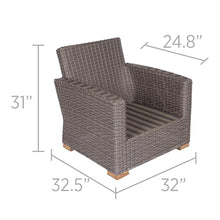 Royal Teak Collection SBCC-Navy Sanibel Outdoor Club Chair with Navy Seat