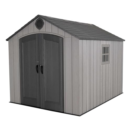 Lifetime Outdoor Storage Shed, 8 x 10 Foot, Gray