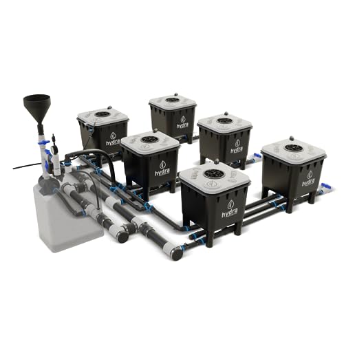 Hydramax Professional Deep Water Culture Systems for Growing Fruits, Veggies, and Medicinal Herbs; Everything You Need to Start Your hydroponic Garden Journey (3 Row - 6 Bucket)