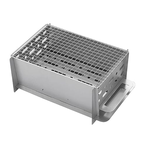 RENJJPBO Charcoal Grill BBQ Grill, Removable Stainless Steel BBQ Smoker Grill, Outdoor Camping Hiking Picnic Patio Backyard