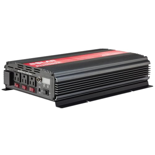 Clore Automotive SOLAR PI30000X 3000W Power Inverter with Triple Outlet plus Junction Block - Gray