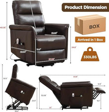 HTERWQEA Small Power Lift Recliner Chair with Massage & Heat