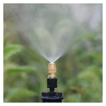 Ship accessories Adjustable Copper Misting Nozzle w/ 4/7mm Plastic Tee Thread Barb Connector Brass Watering Irrigation Sprinkler Cooling Nozzle Irrigation accessories(G)