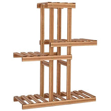 OJKJGYTF Plant Stand 4 Layers Plant Shelves Wood Flower Stand Pot Bonsai Display Wheels Storage Rack Holder Organizer Patio Garden Home Flower Stand