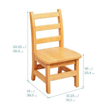 ECR4Kids Rectangular Hardwood Table & Chairs Set Honey