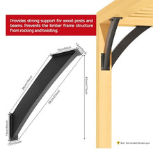 LQSYBHD Heavy Duty Arc 45 Degree Angle Bracket Wood Pergola Bracket Kit Pergola Accessories for Gazebos Decks Porches Wood Post and Beam Angle Support Brackets(Size:4pcs)