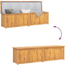 UUGRANDTO Garden Box Natural Wood Solid Teak Wood 78.7x19.7x21.7 in Outdoor Furniture Storage Boxes