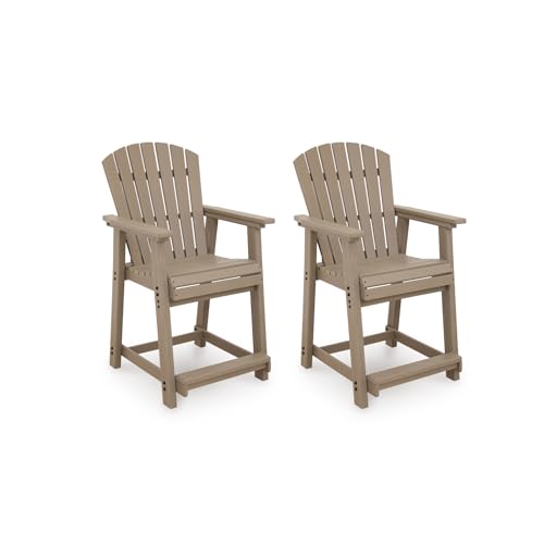 Signature Design by Ashley Outdoor Counter Height Bar Stools, Set of 2