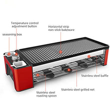 Grill for Eight People, Includes Granite Cooking Stone, Reversible Non-Stick Grilling Surface, and 8 Paddles - Great for Cheese Melting and Indoor Grilling by Get Together/Party (Color : Yellow)