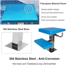 GEGEG Professional Stainless Steel Diving Platform - Heavy Duty Non-Slip Diving Board for Pools, 15° Incline, 600 Lbs for Training/Competitions