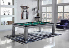 Playcraft Monaco 8' Slate Pool Table with Dining Top Silver