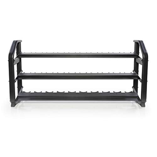 Power Systems Denali ProStyle Dumbbell Rack with Built-in Saddles - Reinforced Steel - Black Powder Coated