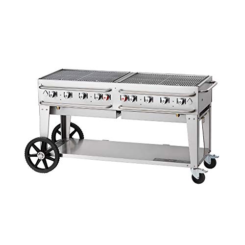 Crown Verity Pro Series 60'' Rental Mobile Grill - Bulk Propane Tanks Model