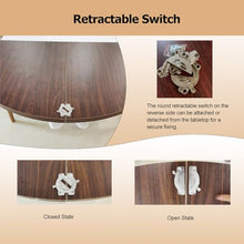HAIXHX Brown 47.2-94.5 in Foldable Round Table Top Extender, Large Universal Circle Wooden Table Top, Replace Table Top, No Legs, Home or Commercial Use, Easy to Store(Diameter 78.7"/200cm)