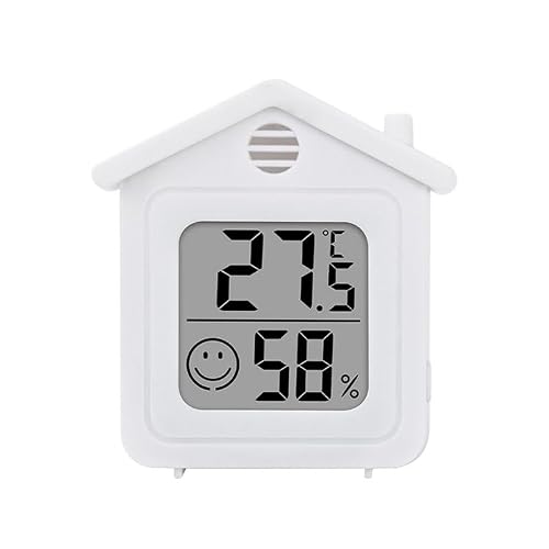 ASWRTYJO ABS Electronic Digital Display Wall-Mounted Indoor Household Thermometer Flower House