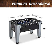 Soccer Foosball Table Arcade Game Set 54 in Black Grey