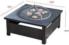 Fire Pits Outdoor Wood Burning Metal Square Firepit Patio Stove Wood Burning Grill Fire Pit Bowl