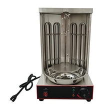 BREVELTION Electric 2 Burners Turkish Barbecue Machine Shawarma Maker Kebab Gyro Grill Stainless Steel Vertical Rotating Oven with Meat Catch Pan and Adjustable Tempereture