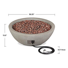 Lakeview Creekwood 36-Inch Round Natural Gas Fire Bowl - Glacier Gray - (Ships as Propane w/NG Conversion Kit) - SC-C539NG-GLG